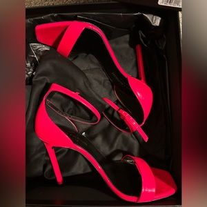 Saint laurent  YSL Neon fluorescent fluro pink heels 36.5
